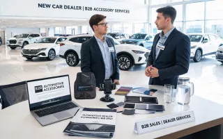 New-car dealership accessory desks